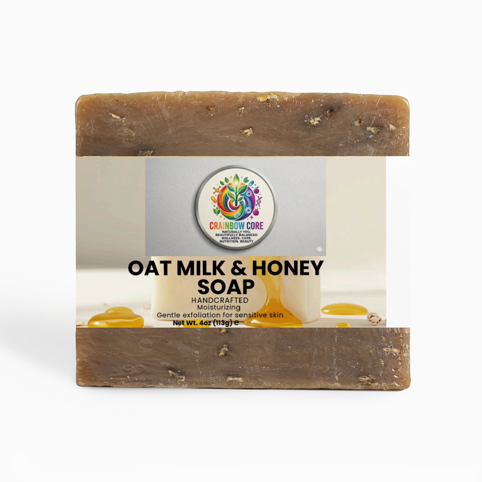 Oat Milk Honey Soap                                            Gentle cleansing with natural oats and soothing honey for soft, hydrated skin.