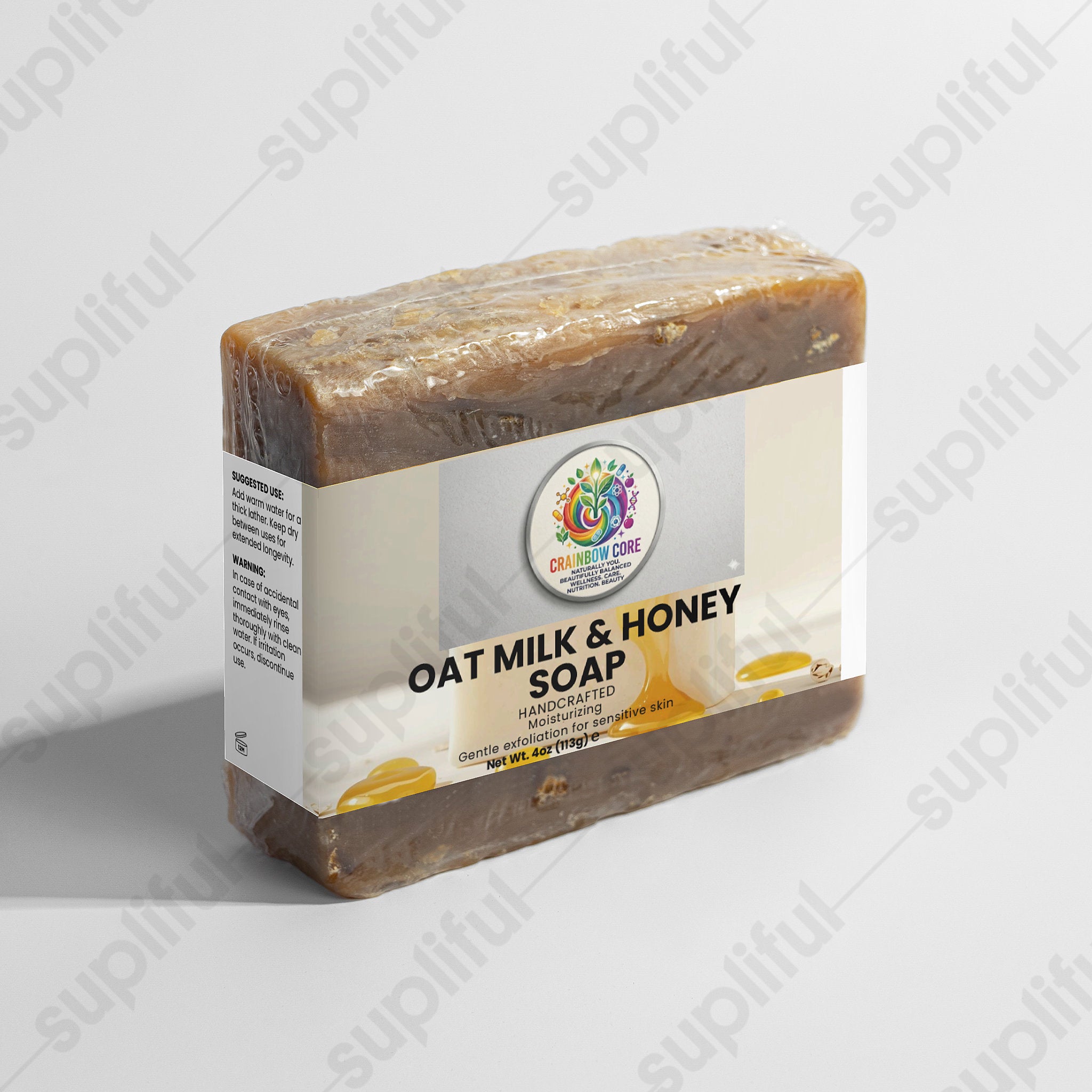Oat Milk Honey Soap                                            Gentle cleansing with natural oats and soothing honey for soft, hydrated skin.