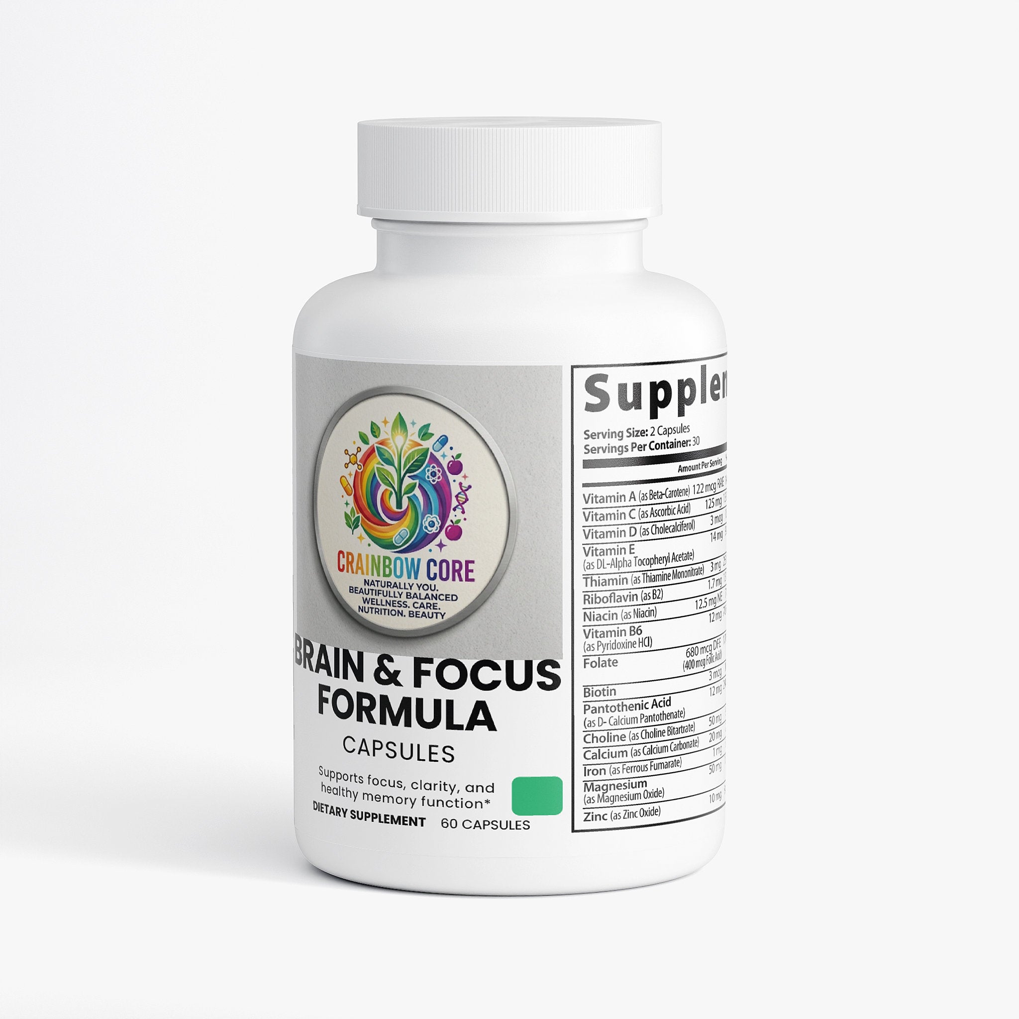 Brain & Focus Formula                                                                                       Daily cognitive support clarity, focus, and daily mental energy.