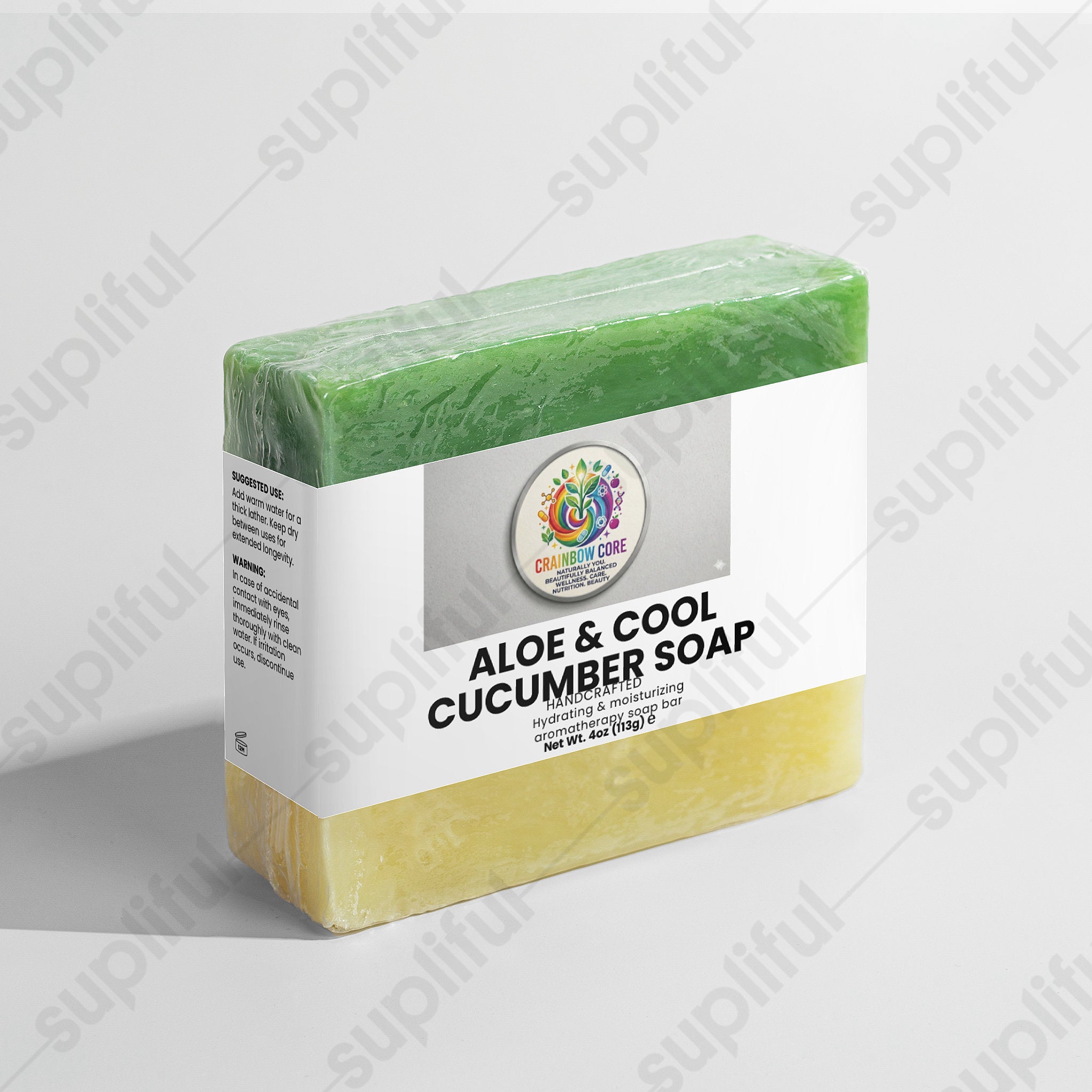 🌿 Aloe & Cool Cucumber Soap —Refreshing daily cleanse with aloe and cucumber to calm and revitalize skin.