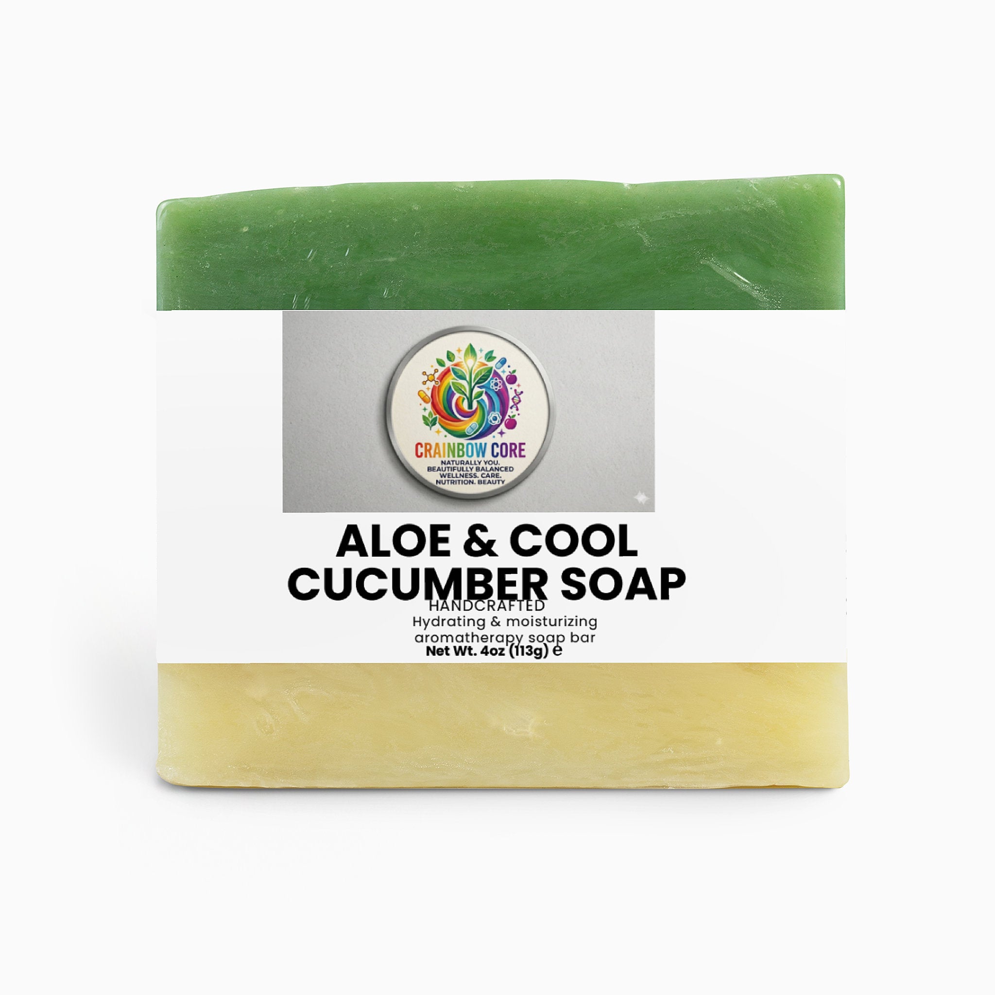 🌿 Aloe & Cool Cucumber Soap —Refreshing daily cleanse with aloe and cucumber to calm and revitalize skin.