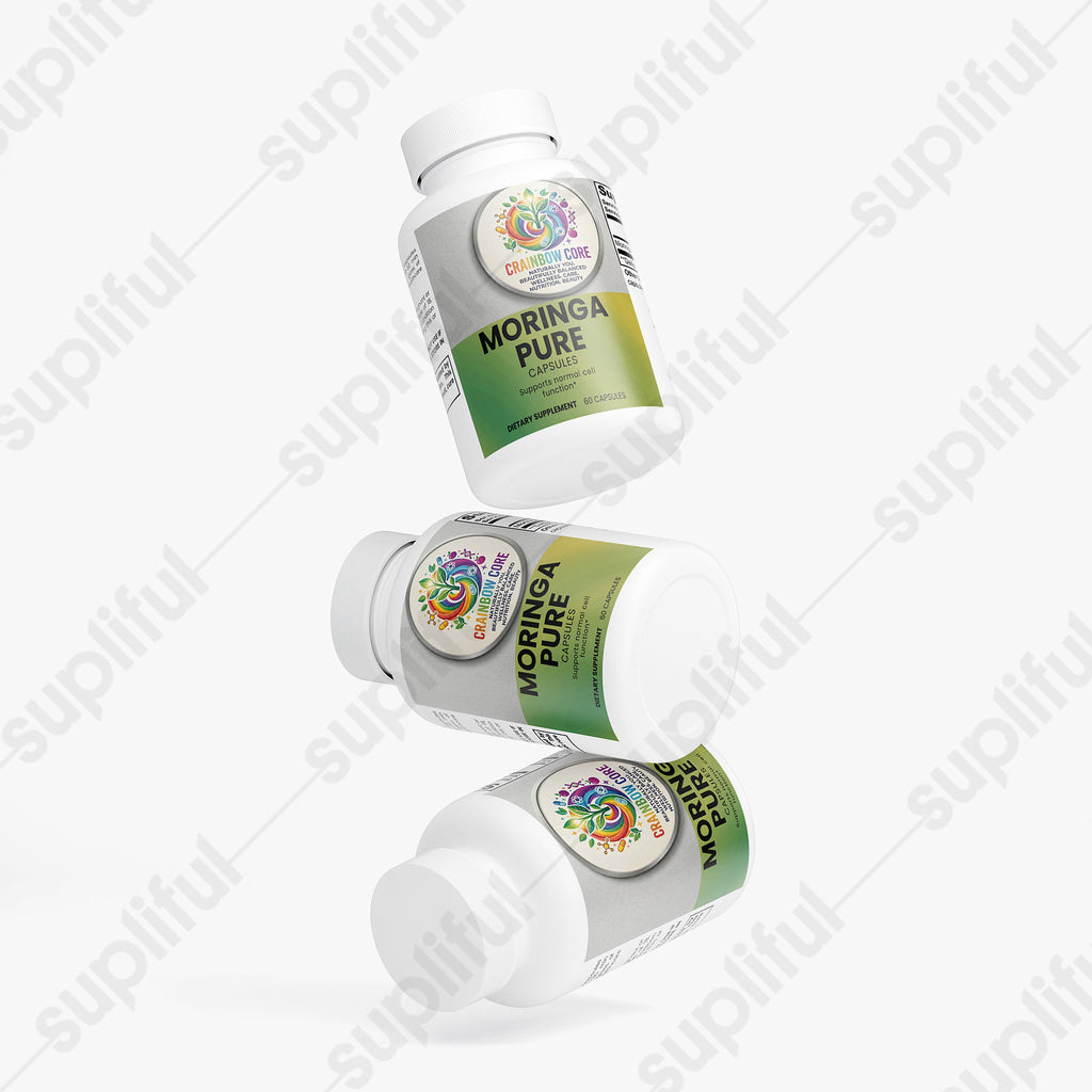 Moringa Pure                                                                                                                                  Nutrients - rich herbal support for energy, immunity, and daily wellness.