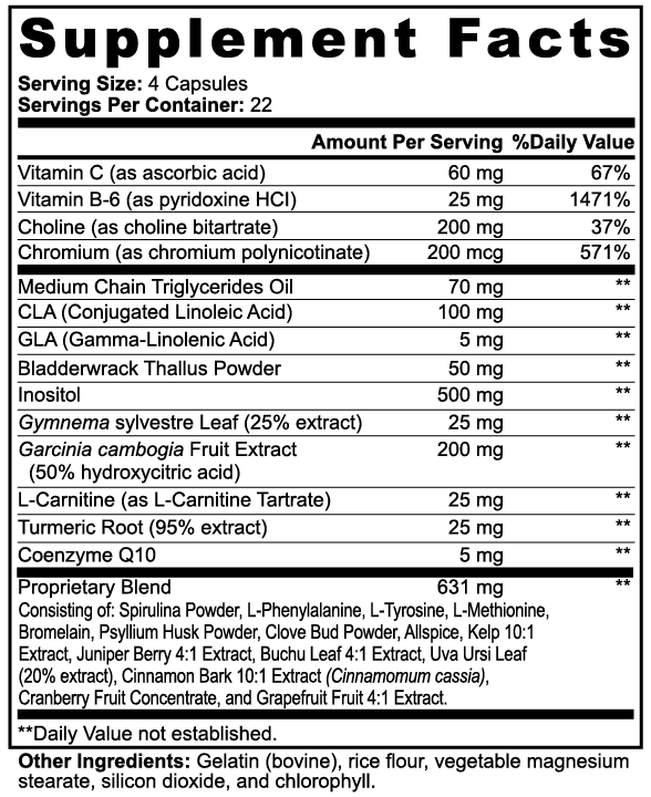 Crainbow Core Fat Burner with MCT
